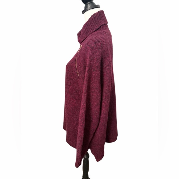 MICHAEL Michael Kors Purple / Maroon Turtleneck Sweater Large - Picture 3 of 4